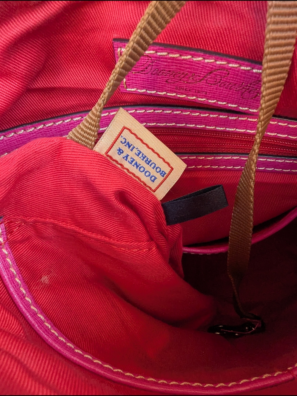 Dooney & Bourke Pink Canvas Shoulder Bag - Picture 12 of 14